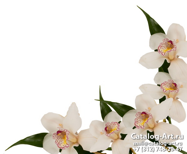 картинки для фотопечати на потолках, идеи, фото, образцы - Потолки с фотопечатью - Белые орхидеи 31